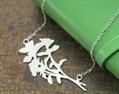 Sterling Flower Bouquet Necklace- Free Shipping