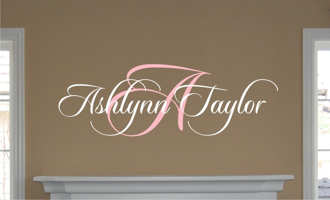 Ashlynn Name with Initial - Vinyl Wall Decal