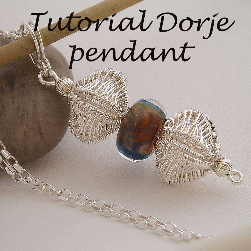 Tutorial for wire wrapped woven 3D Dorje pendant