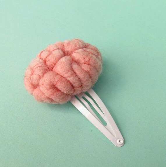 Brain Hairclip Top View