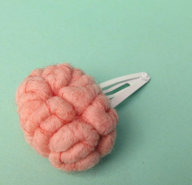 Brain Hairclip Top View