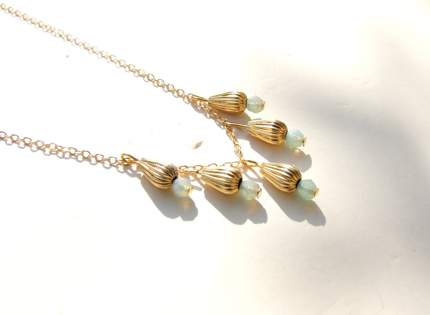 Seeds. Unique 14k gold filled necklace.