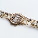 Bracelet, White, Cuff, Bridal, Wedding, Rhinestone, Moonstone, Mosaic, Mauve, Tribal, Native Inspired