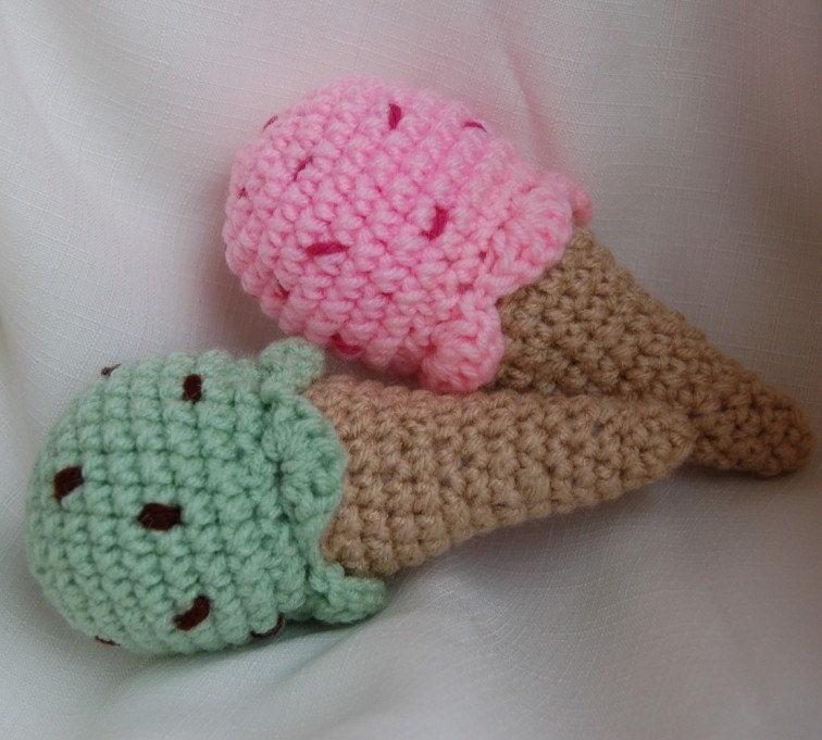 Ice Cream Play Food Baby Rattles for Your Little Ones- Reserved for Andrea Hammell