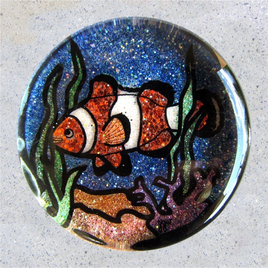 Glitter Clown Fish Paperweight
