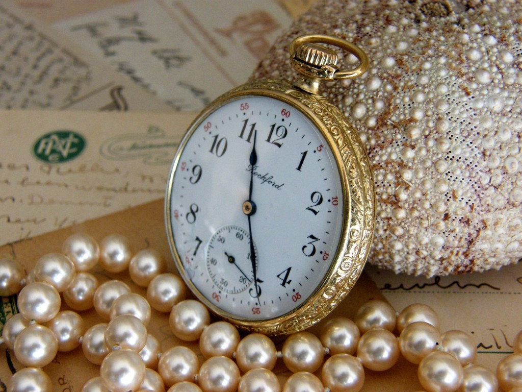 RESERVED Listing for sdehlin2....1911 Antique  Rockford Pocket Watch by avintageobsession on etsy