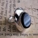 Vintage Silver Black Onyx Ladies Ring by avintageobsession on etsy