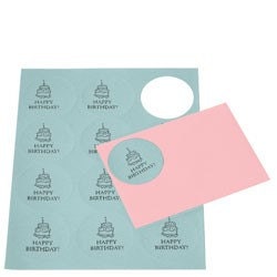 Blank 2.5 inch Round Labels - Pool Blue ( Printable Sheets)