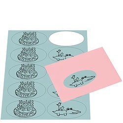 Blank Oval Labels - Pool Blue (Printable Sheets)