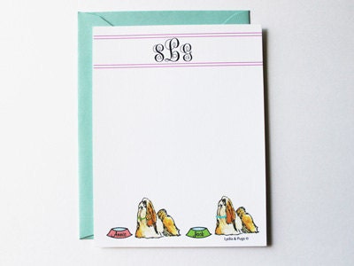 Monogram Dog Breed Note Cards (Set of 8)