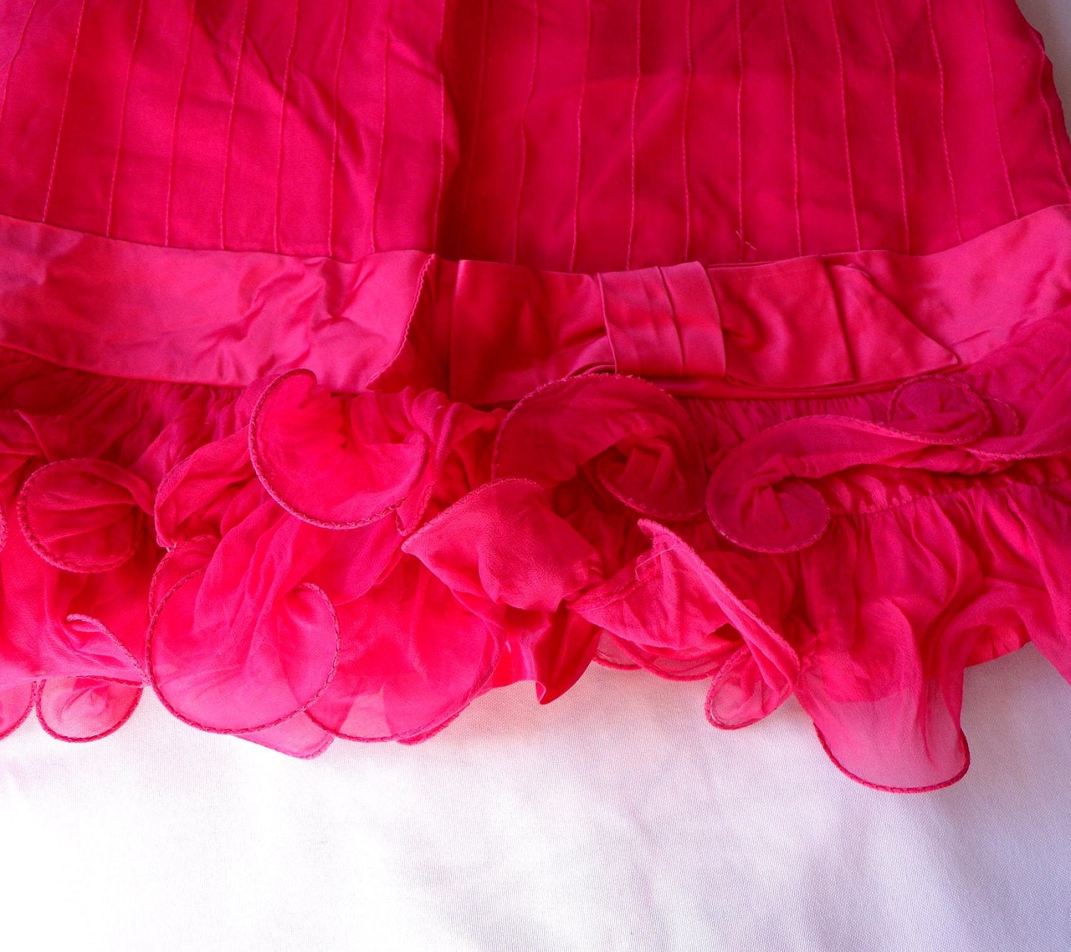 Vintage Hot Pink Mod Flapper Style Dress
