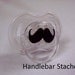 Binky/Pacifier Vinyl Decal Mustache Handlebar, Hogan