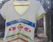 Geo Woodblock Tee Distressed