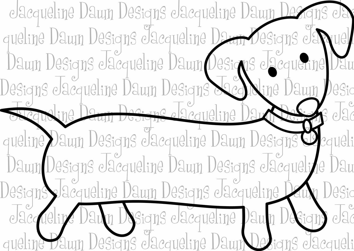 Playful Dachshund Coloring Page