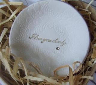 NEW. I Love You Dearly - Message Bearer Bowl - ring bowl