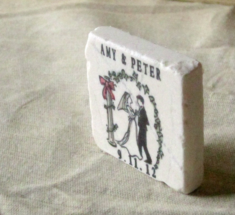 Bride and Groom Wedding Favors, Save the Date Magnets, Set of 25