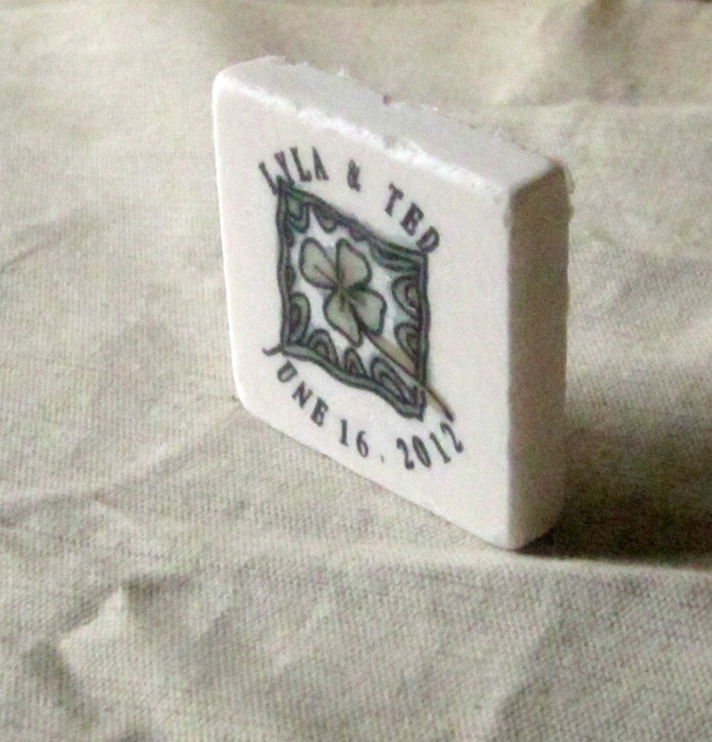 Shamrock Wedding Favors, Save the Date Magnets, Set of 25