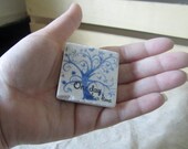 Worry Stone, One Day at a Time Light Blue Tree Soothing Stone