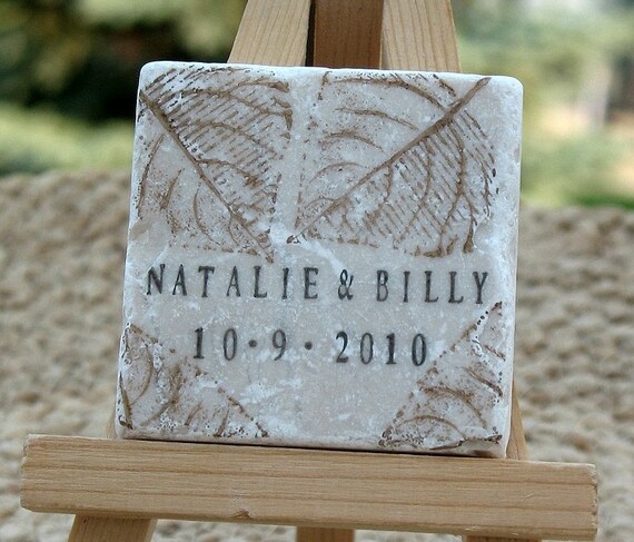 Brown Fall Leaves Wedding Favors or Save the Date Magnets, Set of 25