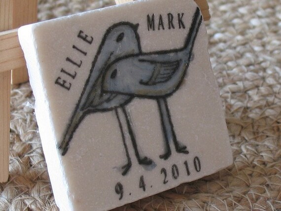Save the Date Magnets, Love Birds, Set of 70