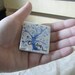 Worry Stone, One Day at a Time Light Blue Tree Soothing Stone
