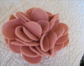 English Rose Felt Flower Pin- Brooch