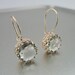 Gold Earrings Green Amethyst Dangle Hadas1951 Handmade (ie373)