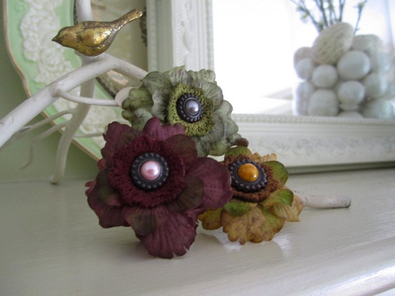 Craft Flowers - Stamped Silk Flowers - Decorative Flowers Wedding