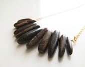 Chocolate Biscotti Necklace - Bronzite