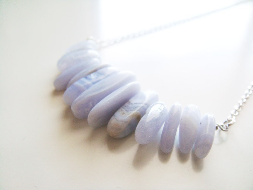 Icicles Necklace - Blue Lace Agate