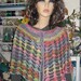 Pastel Rainbow Cotton Blend Crocheted Knit Lightweight Capelet Free US Shipping