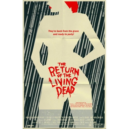 THE RETURN OF THE LIVING DEAD vintage style movie poster