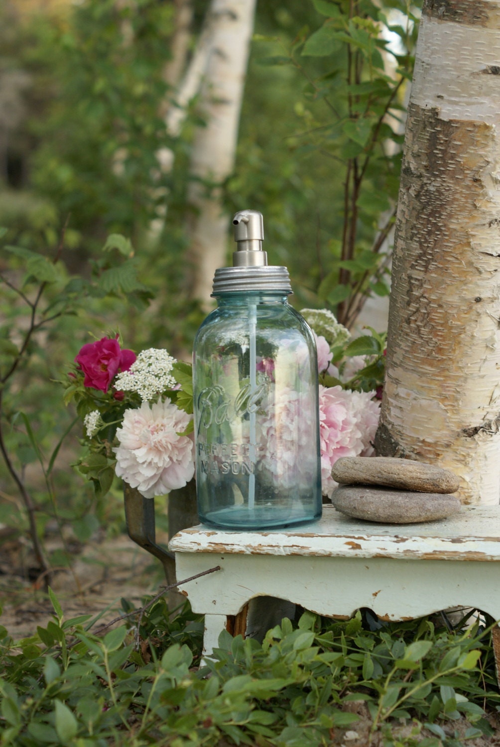 HUGE Soap Dispenser Mason Jar - Half Gallon
