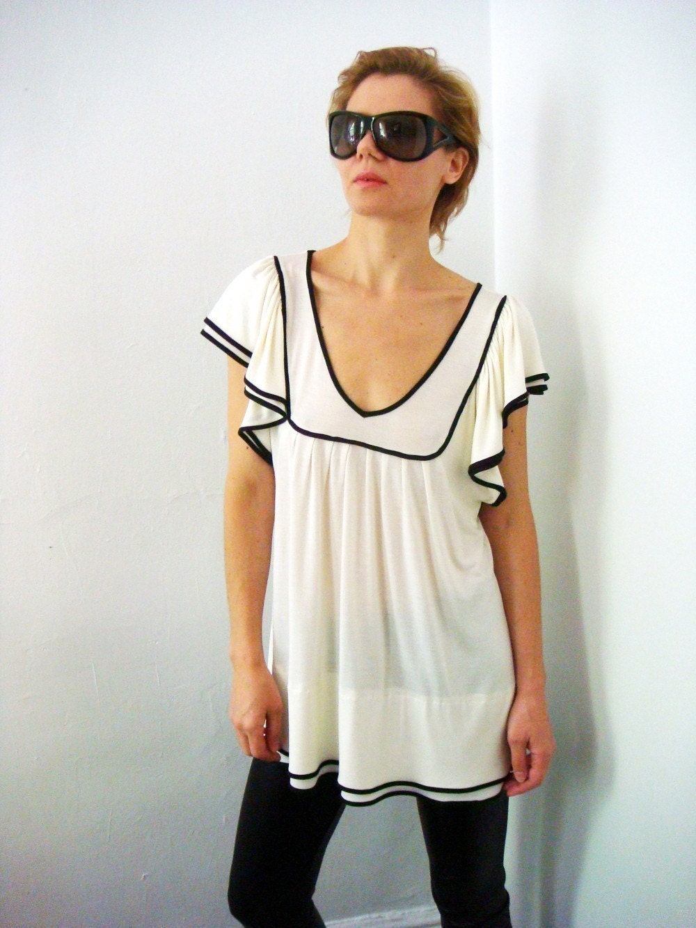 Sailor top Ivory, 2013 trends, Regular and Plus Size In Stock, Immediate Delivery
