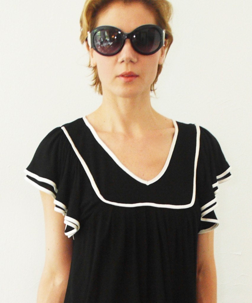 Femme Top in Black , 2013 trends, Regular and Plus Size In Stock, Immediate Delivery
