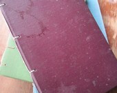 purplesque vintage upcycled hand made coptic stitch journal sketchbook