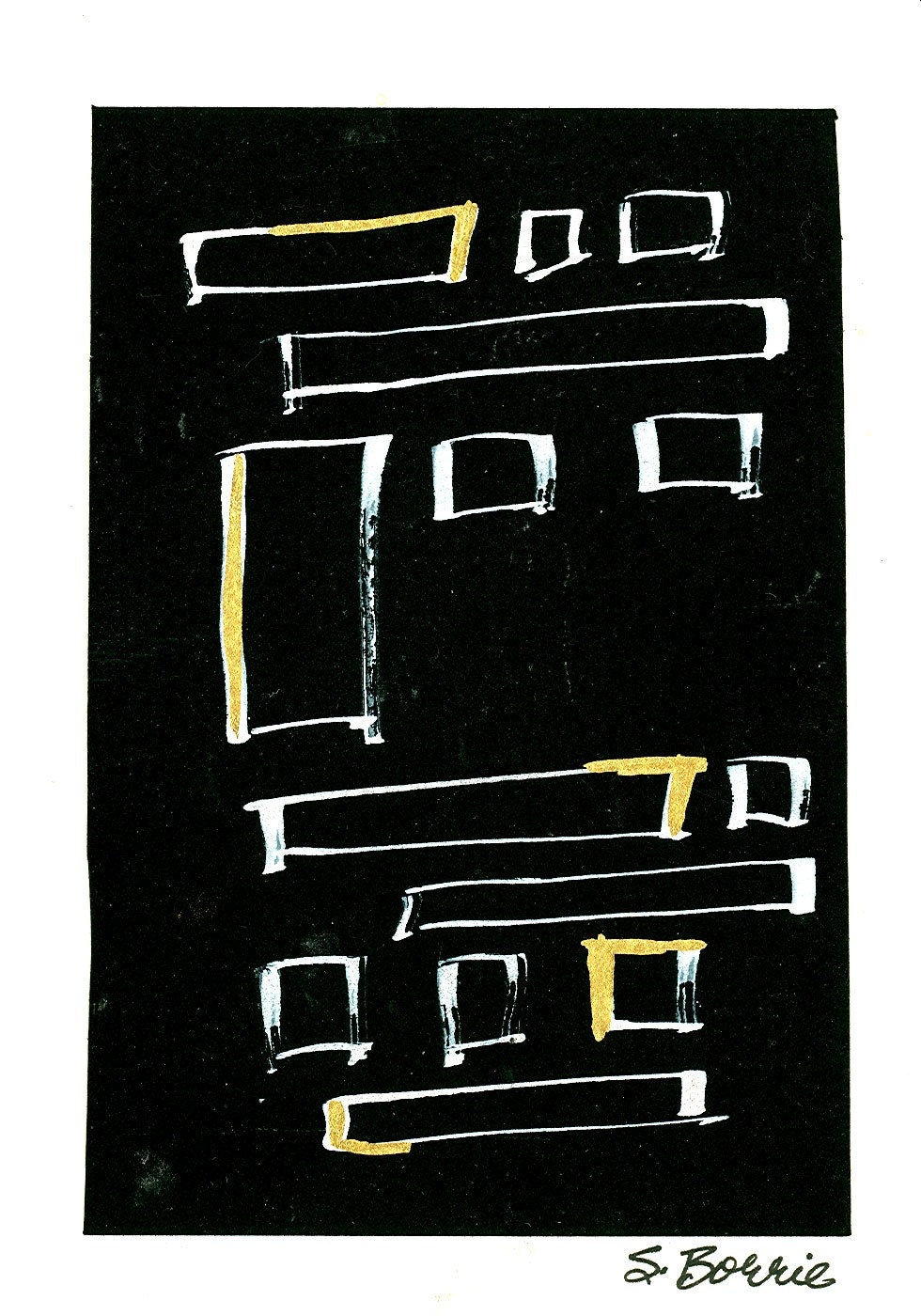 Five (5) more Black and White Cards