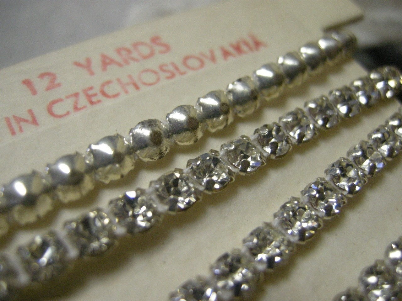 Vintage Rhinestone Trim By the Yard by TheSampleRoom on Etsy