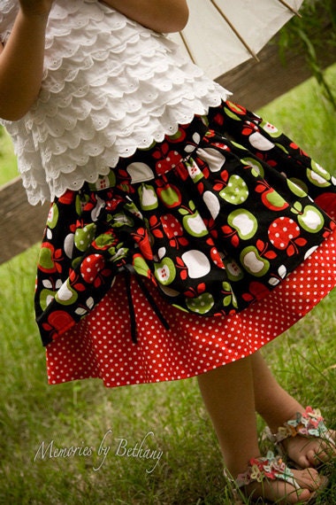 Twirl skirt pattern, PDF sewing pattern ebook, easy, Aubrey, SALE 12 months - size 8