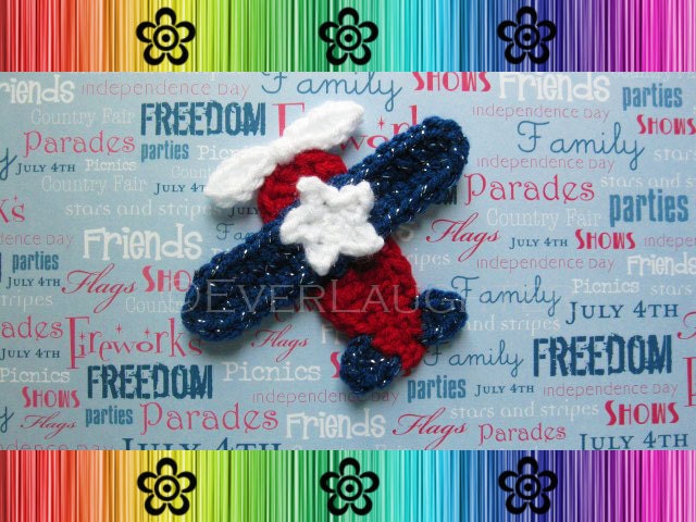 Airplane Applique CROCHET PATTERN by EverLaughter on Etsy