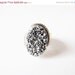 SALE Sparkling silver druzy ring bezel wide band