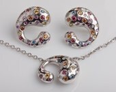 Necklace  and Earrings, Viola collecton