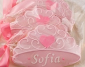 Princess for a Day - Personalized Crown/Tiara Cookies (12 Favors, Gift Bagged and Bowed)