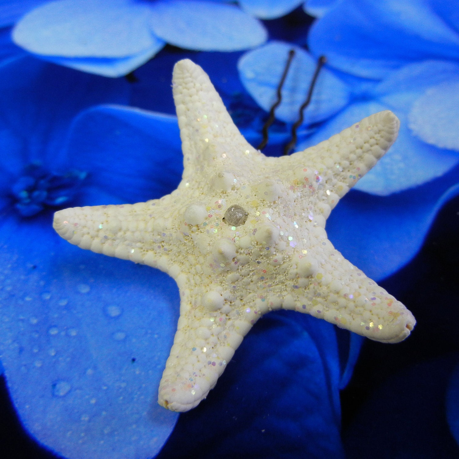 Diamond Starfish Hairpin - Diamond Star Starfish