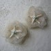 Shoe Clips - Starfish Turquoise Shoe Clips - Elegant Stars - Something Blue for Weddings