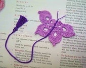 Crocheted  Purple Butterfly  bookmark,bookmarks,gifts,new