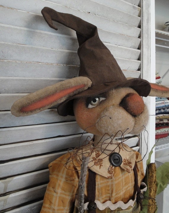 EPATTERN Primitive Folk Art Bunny Rabbit Halloween Doll SALE
