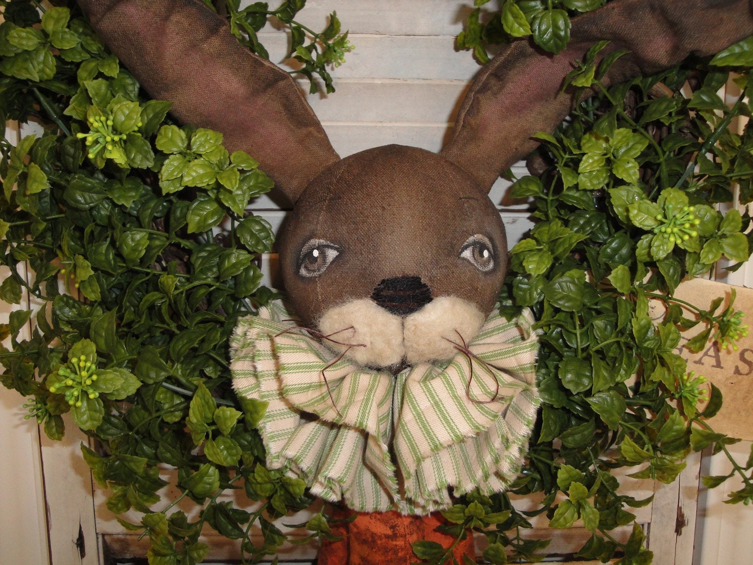 EPATTERN Primitive Bunny Rabbit Wreath SALE