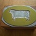 Vintage PRINTERS BLOCK - Sillouette of Cow