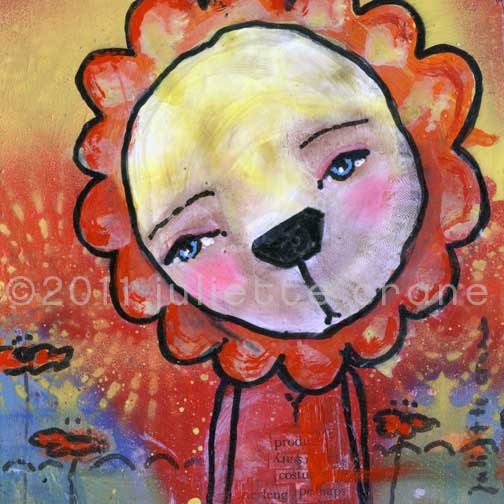 Nursery Art - 8x8 inch Print of a Reproduction of the Original Mixed Media Painting Remember Your Own Truth by Juliette Crane